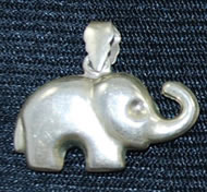 Vintage Sterling Elephant Pendant