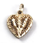 Vintage Sterling Filigree Heart Charm 