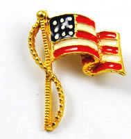 Vintage United States Flag Brooch