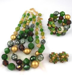 Vintage German Lucite Jewelry Set