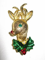 Vintage Gerry's Rudolph Reindeer Brooch