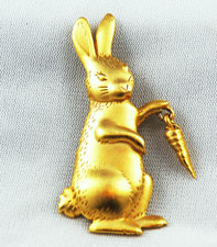 Vintage JJ rabbit brooch