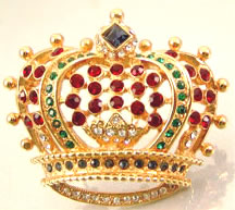 Vintage Kenneth J. Lane Crown Brooch