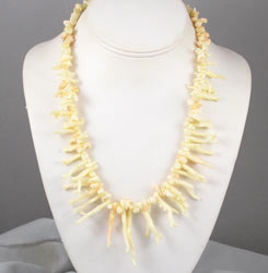 Vintage White Coral Les Bernard Necklace