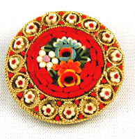 Vintage Italian Micromosaic Pin