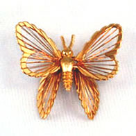 Vintage Monet Spinneret Butterfly Pin