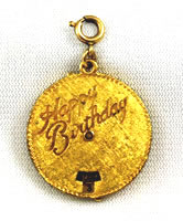 Vintage Monet Happy Birthday Charm