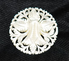 Victorian Mother of Pearl Carved Pin