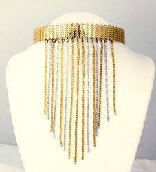 Vintage Napier Collar Fringe Necklace