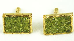 Vintage peridot cuff links