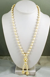 Vintage Elephant Ivory Puzzle Ball Necklace