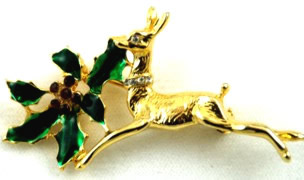 Vintage reindeer pin