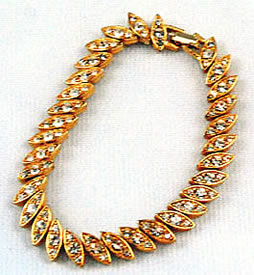 Vintage Goldtone Rhinestone Bracelet