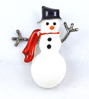 Ann Klein Snowman brooch