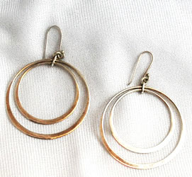 Vintage sterling silver hoop earrings