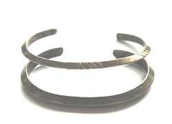 native american pair of sterling silver bangle bracelets