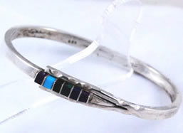 Vintage Mexican Sterling Gemstone Bracelet