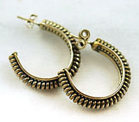 Vintage Sterling Hoop Earrings