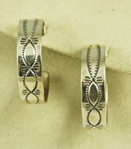 Vintage Sterling Stamped Earrings