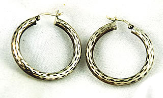 Vintage SS Hoop Earrings