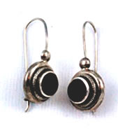 Vintage SS Onyx Earrings Pierced