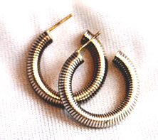 Vintage Sterling Hoop Earrings