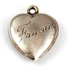 Sterling Hand Engraved Frances Heart Charm