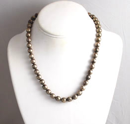 Vintage Mexican silver bead necklace