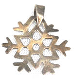 Vintage Sterling Snowflake Charm