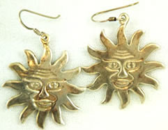 Vintage Sterling Sun Earrings