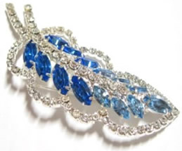 Swarovski leaf brooch