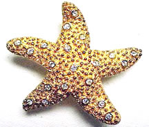 Vintage Swarovski Starfish Brooch