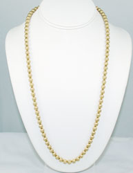 Vintage Trifari Textured Gold Bead Necklace