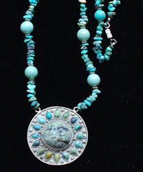 vintage turquoise necklace ethnic