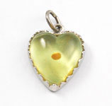 Vintage Wells Sterling Heart Mustard Seed Faith Charm