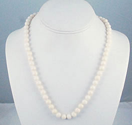 Vintage White Coral Rounds Necklace