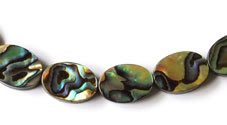 Vintage paua abelone oval beads