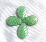 Vintage adventurine leaves