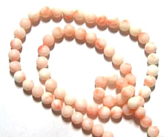 Angel skin coral beads