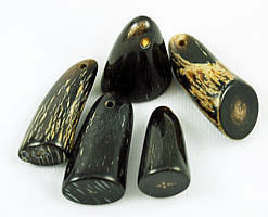 Black Horn Tip Pendants