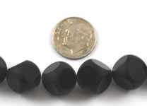 Vintage black onyx dice beads Hong Kong