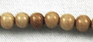 Bone round beads tea dyed