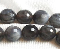 Facetted Botswana Agate Round Beads