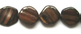 Brown Mother of Pearl flat rounds