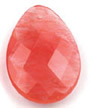 Faceted cherry quartz pendant