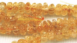 Citrine flower beads