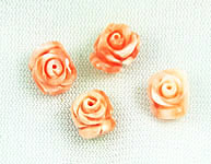 Pink Coral Carved Roses