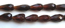 Vintage faceted hessonite garnet beads