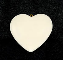 Vintage elephant ivory heart pendant