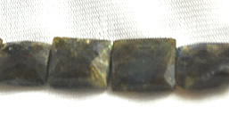 Labradorite faceted rectangle beads cushion cut